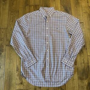 Vineyard Vines Shirt Mens Sz M Long Sleeve Button Down Plaid Slim Fit Tucker
